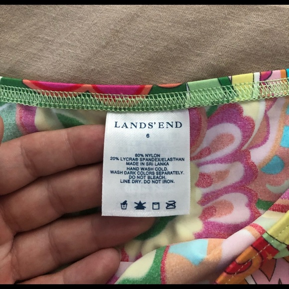 Vintage Lands’End Nylon Printed Mini-Skirt🐚 - Picture 3 of 3